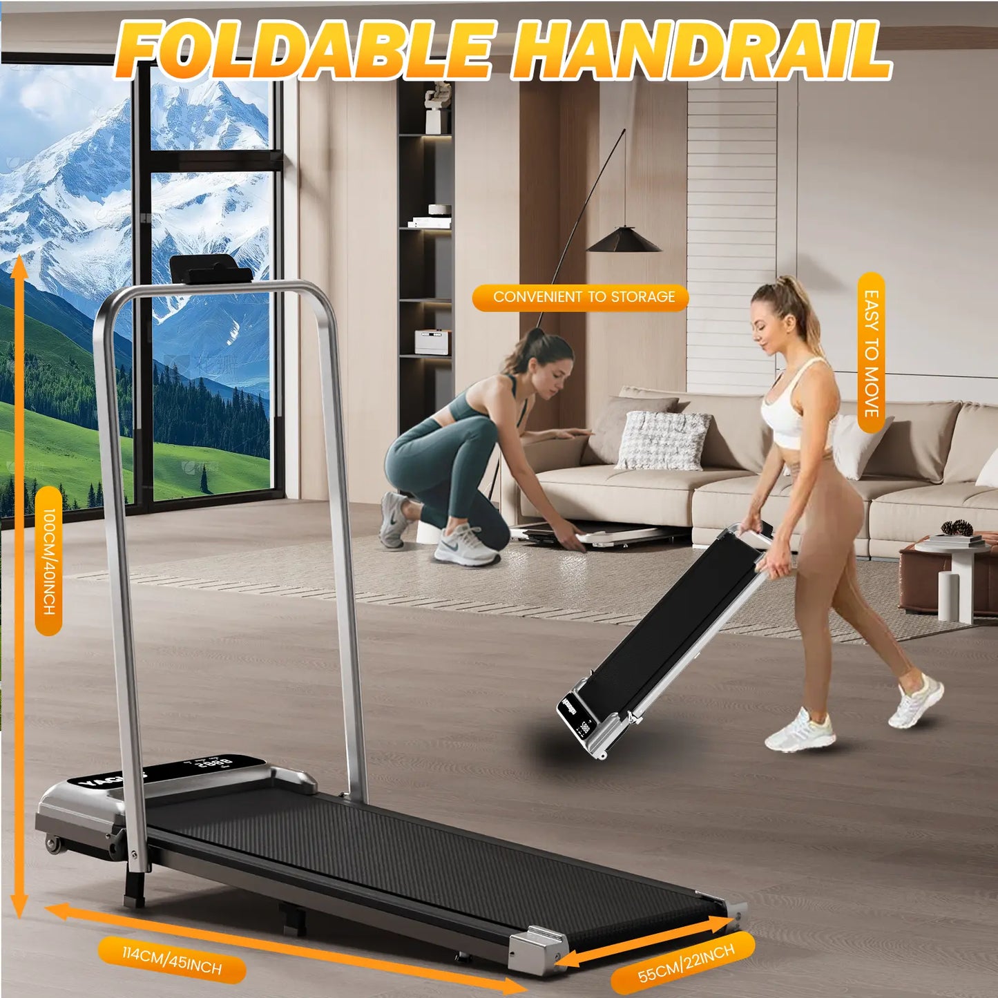 【Upgraded Version】Yagud Upgraded Walking Pad: Slim & Portable with Remote & LED Display.