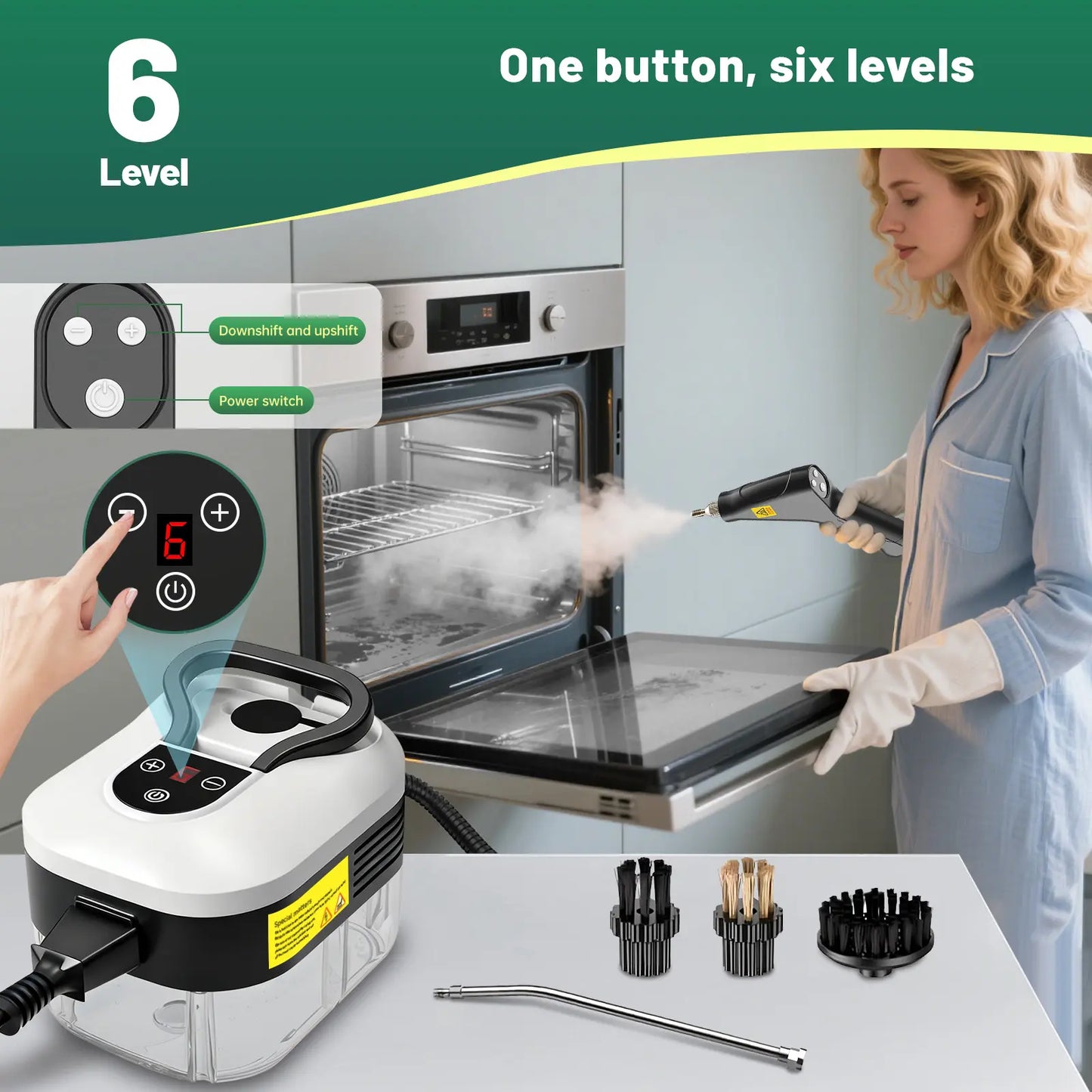 10-in-1 Versatile Power Steamer: Fast, Adjustable, All-Surface.
