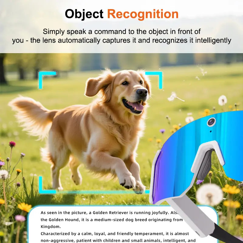 2K Smart Sports Sunglasses with Camera, Bluetooth Audio & AI Assistant