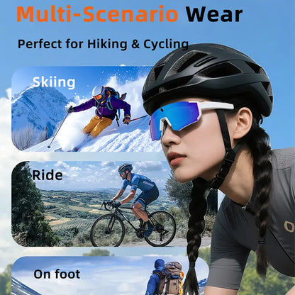 2K Smart Sports Sunglasses with Camera, Bluetooth Audio & AI Assistant